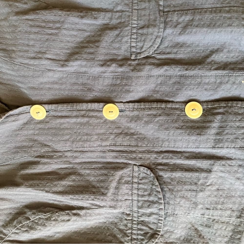 Flax Cotton Button Front Textured Unlined Jacket … - image 3